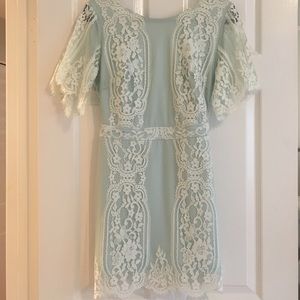 For love and lemons lace mini dress in mint